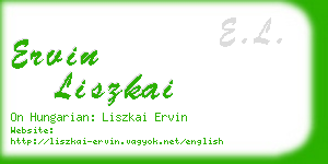 ervin liszkai business card